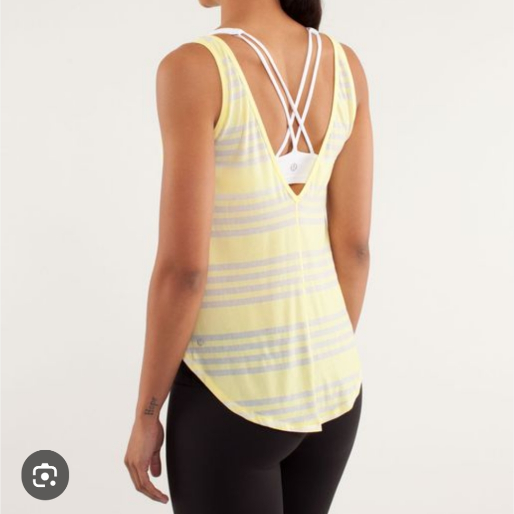 Lululemon Burn It Out Striped Tank Top